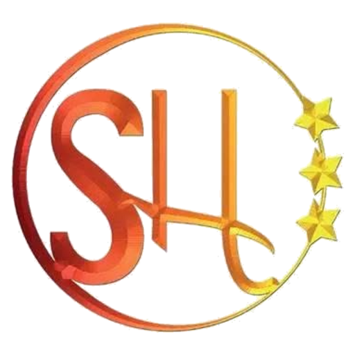 Logo du Safyad Hotel, monogramme SH et trois étoiles